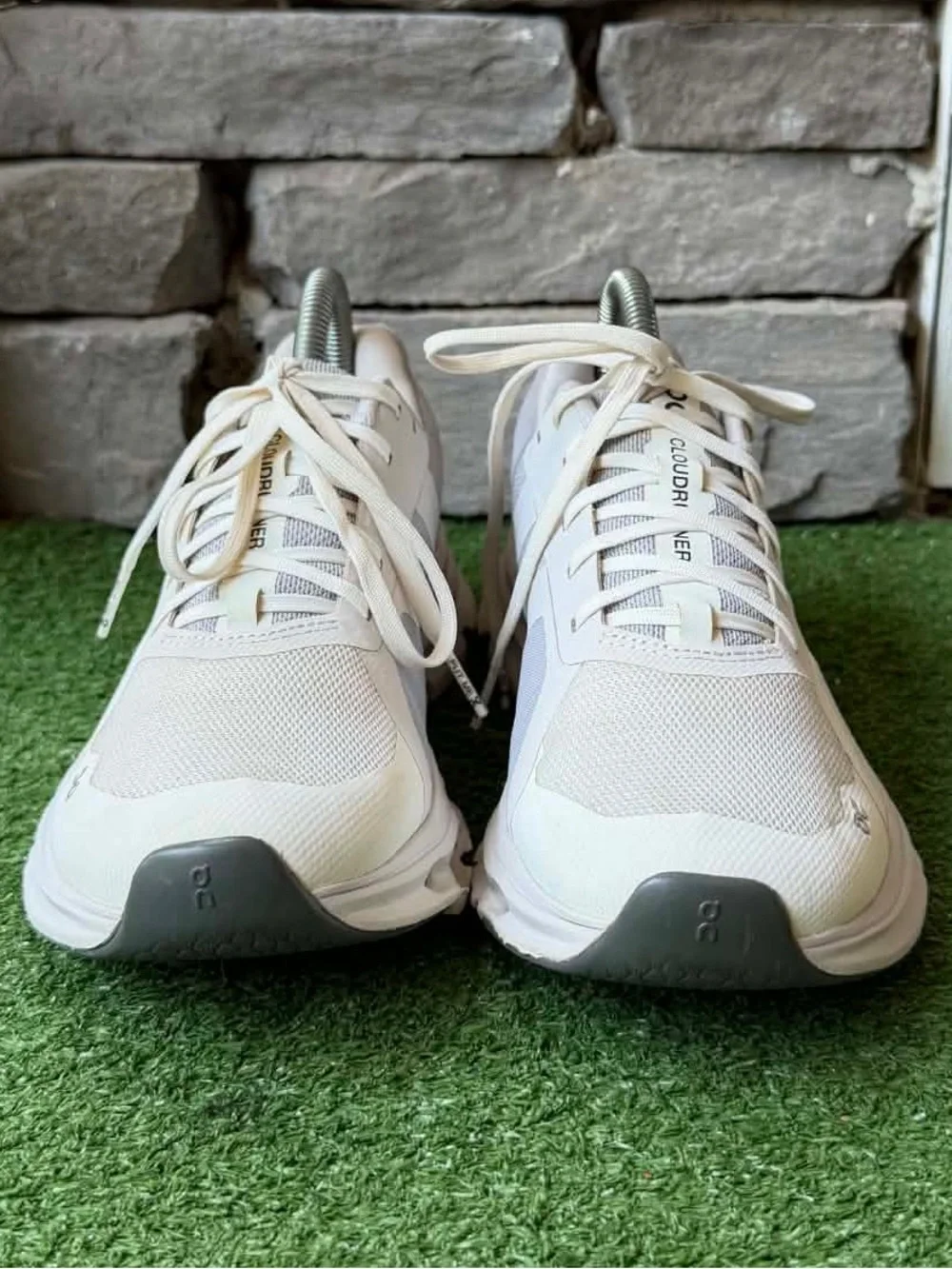 On Running Cloudrunner Gray/White Womens Sneakers